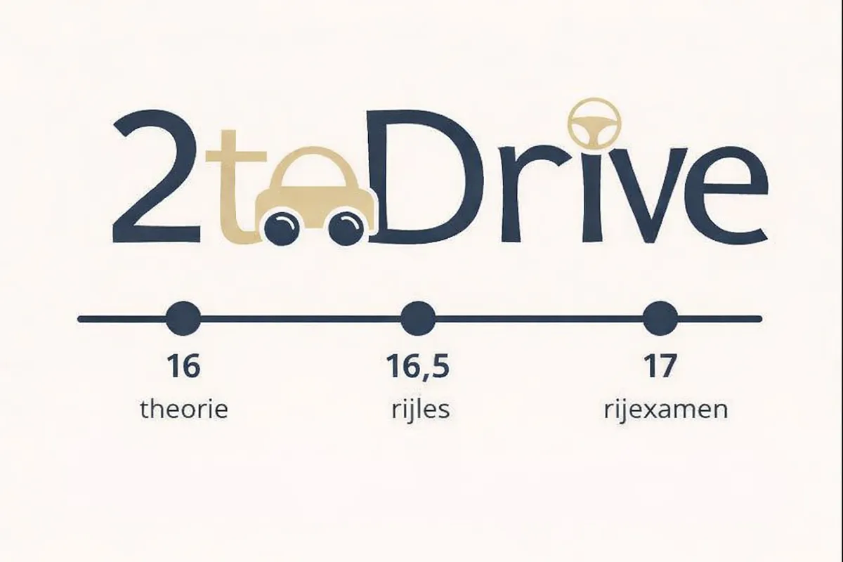 2toDrive rijlessen - Start met autorijden vanaf 16,5 jaar